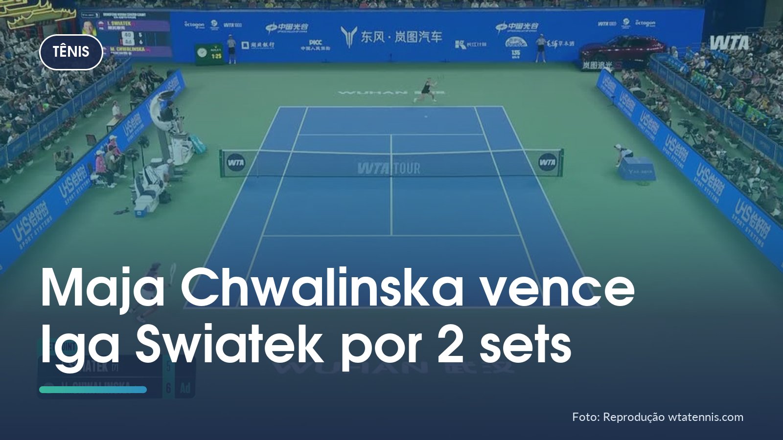 Maja Chwalinska vence Iga Swiatek por 2 sets a 0 na semifinal